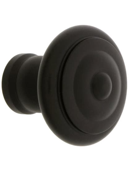 Mid-Century Style Cabinet Knob - 1 1/4 inch Diameter in Oil-Rubbed Bronze.